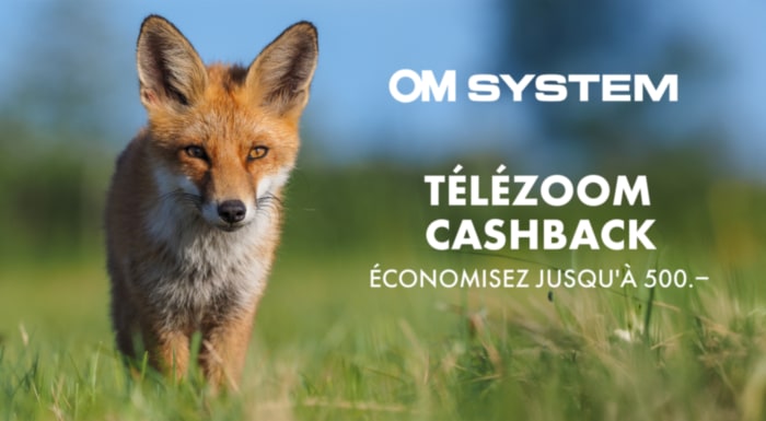 OM System Cashback Télézoom jusqu'à 29.10.2025