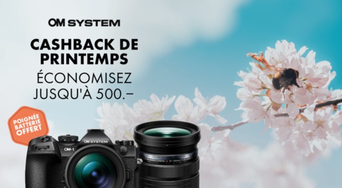 OM System cashback de printemps jusqu'au 6.4.2026
