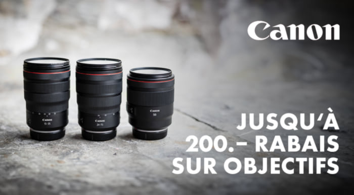 Réduction sur les objectifs Canon