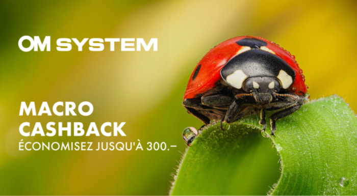 OM System Macro Cashback jusqu'à 28.9.2025