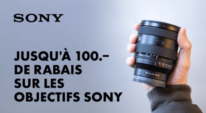 Promotion d'objectifs Sony