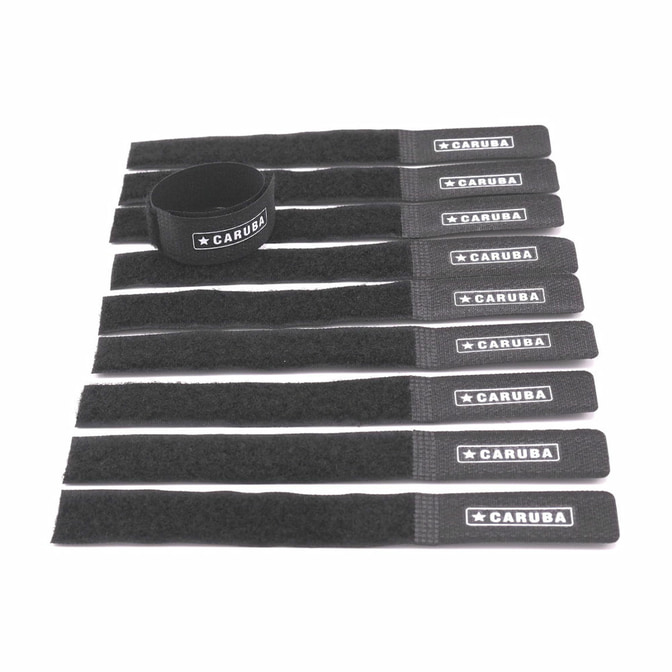 Caruba Schnell Fixierer Klettband schwarz 10 Stk.