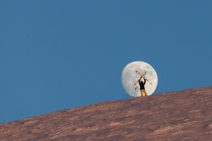Skier on the moon 