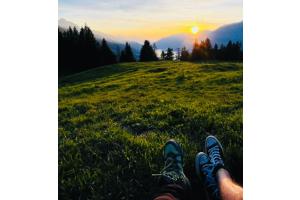 Entspannter Sonnenuntergang