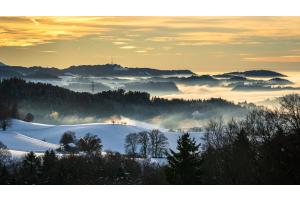 Goldene Winterstunde im Emmental