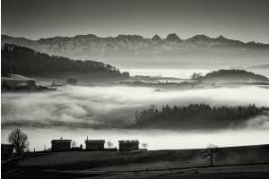 Trimstein über dem Nebel