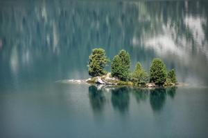 Kleine Insel auf dem Silsersee Kleine Insel auf dem Silsersee