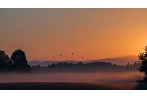 Morgenstimmung mit Ballon Morgenstimmung mit Ballon