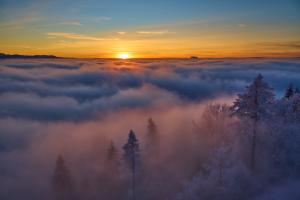 Sonnenuntergang auf dem Bantiger