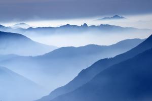 Blick von der Cimetta zu den Denti della Vecchia - Bergketten