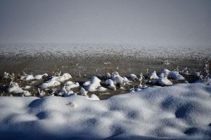 Eis/Schnee und ein See / Etang de la Gruère (JU)