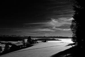 Schneelandschaft auf der Gumm ob Biglen