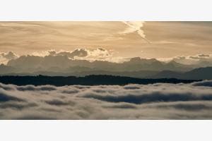 Frühmorgens auf der Hochwacht, Reinach AG, Blickrichtung Süd-Ost Frühmorgens auf der Hochwacht, Reinach AG, Blickrichtung Süd-Ost