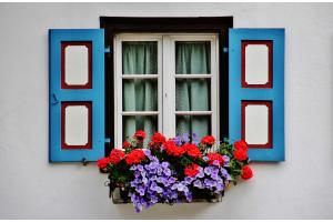 Blau gerahmt