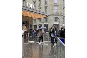 Schneegestöber in Bern