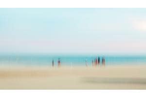 Silhouetten m Strand