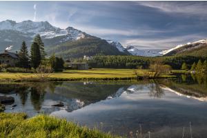 Früh am Morgen ist die Welt noch in Ordnung (Silsersee / Sils Maria)