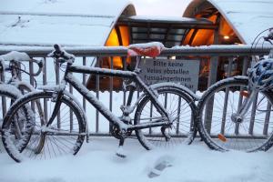Winter 2021: Velo im Schnee, wo parkieren?