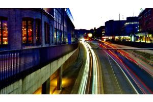 Zürcherstrasse in Winterthur mit Langzeitbelichtung am Abend Zürcherstrasse in Winterthur mit Langzeitbelichtung am Abend
