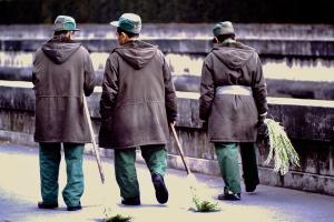 Strassenwischer in Paris