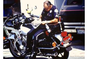 Lesepause der Los Angeles Police
