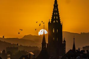 Sonnenaufgang Münster Saharastaub Sonnenaufgang Münster Saharastaub