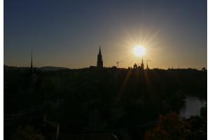 Stadt Bern Silouette im Gegenlicht Stadt Bern Silouette im Gegenlicht
