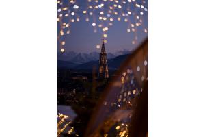 Bern & Alps at night