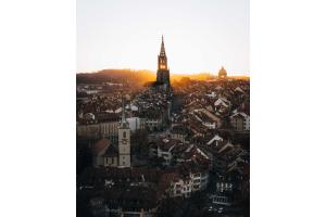 Die goldene Stunde in der Stadt Bern