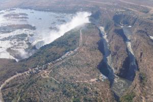 Simbabwe Victoria Falls aus Helikopter Simbabwe Victoria Falls aus Helikopter