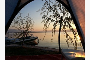 Morgen am Ohrid-See