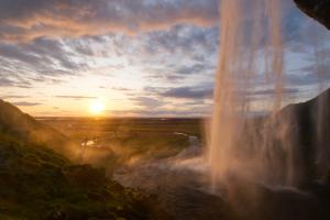 Sonnenuntergang Seljalandsfoss Sonnenuntergang Seljalandsfoss