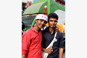 Weihnachtsmann in Mumbai