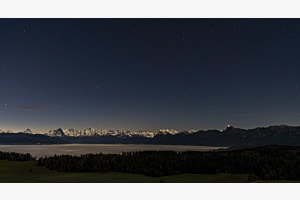 Alpen im Mondschein
