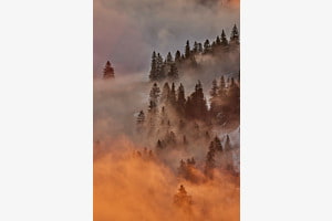 Berg in Flammen