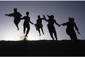 erste inoffizielle Dünen-Jumping Weltmeisterschaft