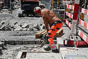 Sommerhitze auf dem Bau