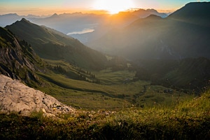 Sunrise in switzerland