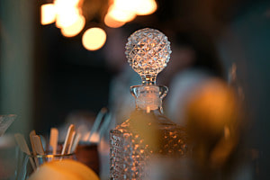 Crystal Decanter in a Warm Glow Crystal Decanter in a Warm Glow