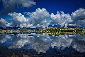 Wolkenmuster Bergsee/Splügenpass (GR)