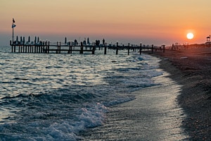 Sonnenuntergang über dem Meer
