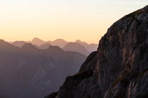 Sonnenuntergang in den Alpen