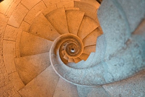 Spiral Staircase in Sagrada Familia - Barcelona