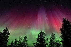 Red Aurora Wall