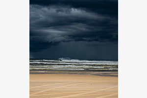 Wild grey ocean
