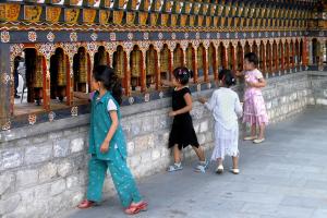 Gebetsmühle in Bhutan
