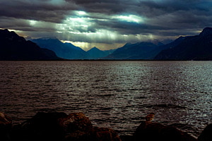 Düstere Aussicht am Genfersee