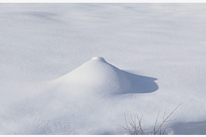 Schneefrau im Engadin
