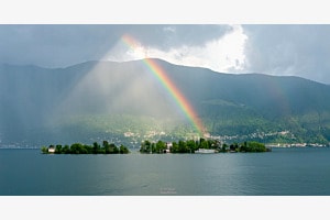 Isole Brissago mit Regenbogen