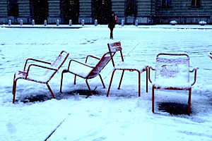 Bundesplatz ganz in weiss